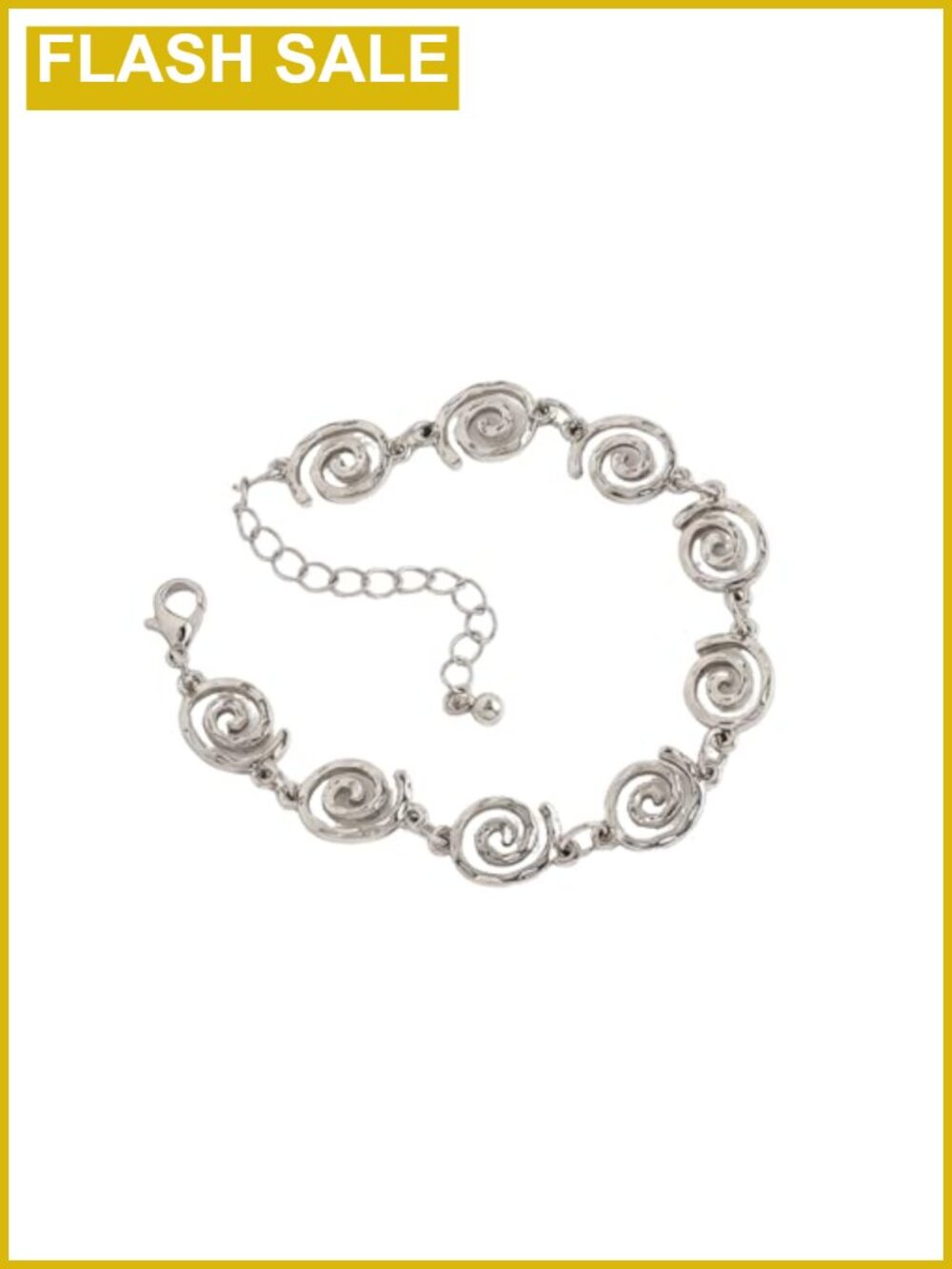 Vintage Spiral Link Bracelet with Adjustable Helix Charm